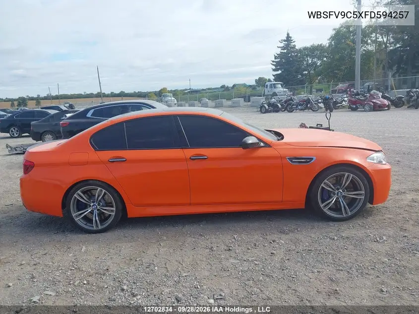 2015 BMW M5 VIN WBSFV9C5XFD594257 — фото 13