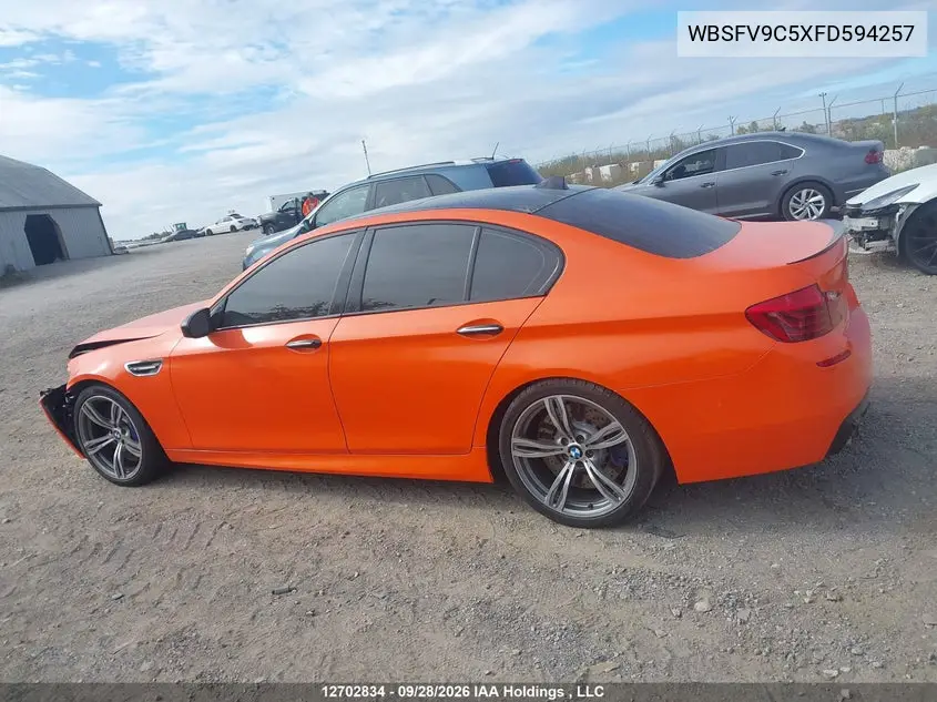 2015 BMW M5 VIN WBSFV9C5XFD594257 — фото 14