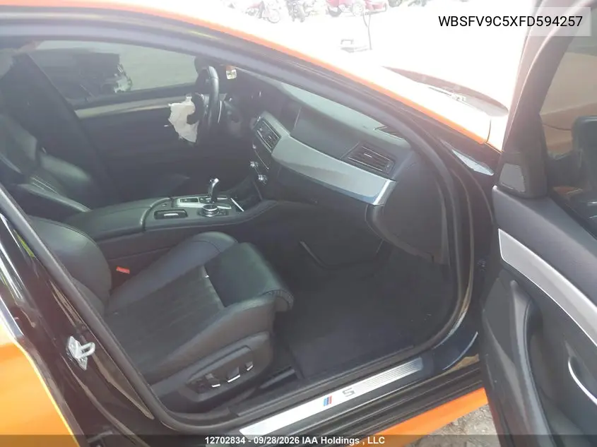 2015 BMW M5 VIN WBSFV9C5XFD594257 — фото 5