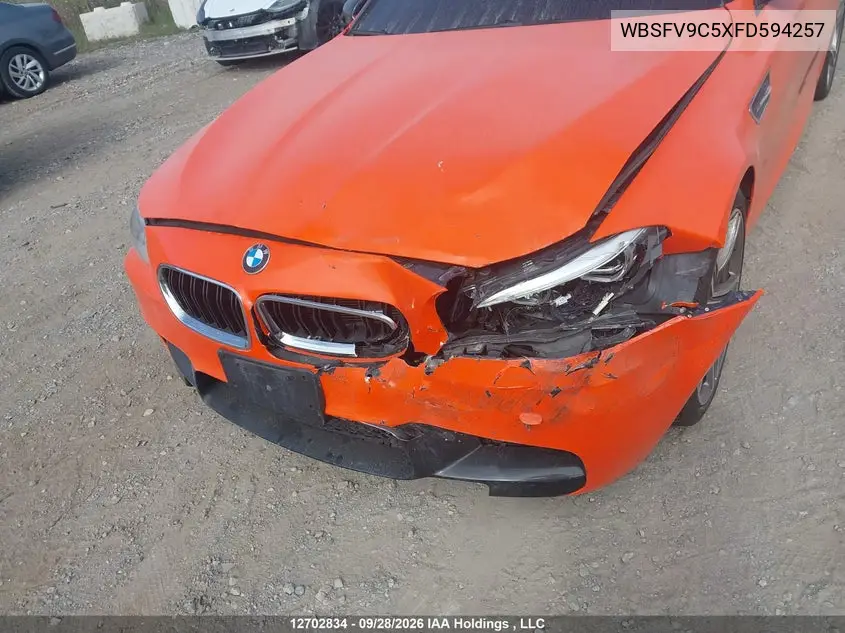 2015 BMW M5 VIN WBSFV9C5XFD594257 — фото 6