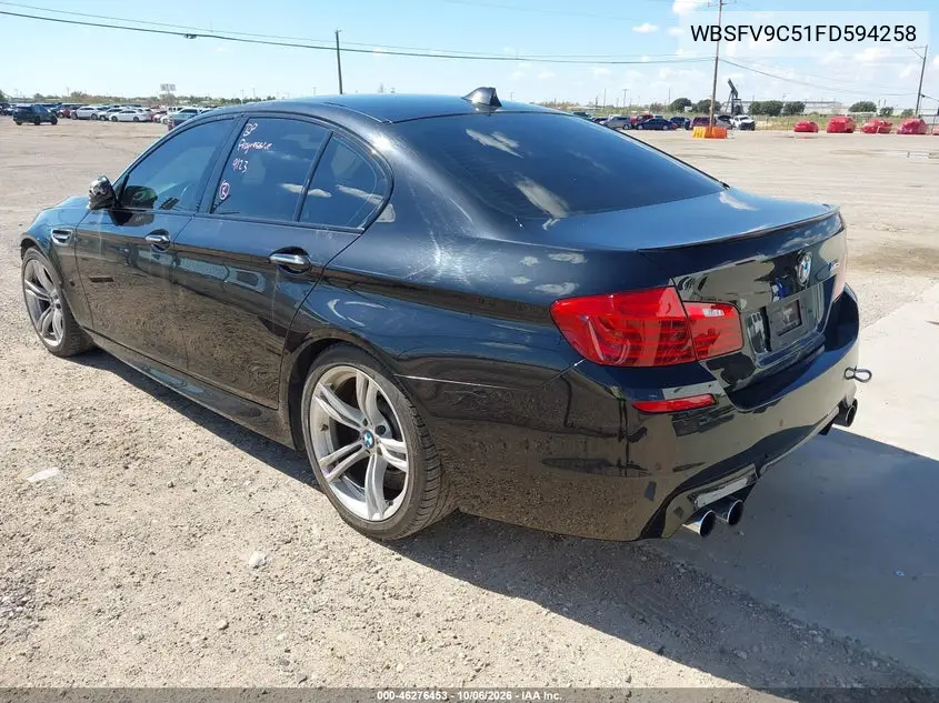 2015 BMW M5 VIN WBSFV9C51FD594258 — фото 3