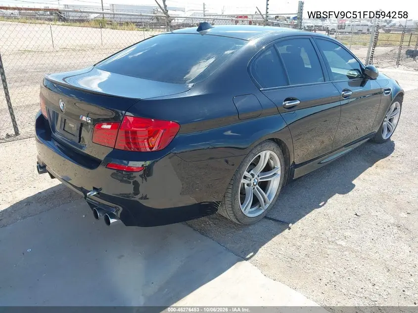 2015 BMW M5 VIN WBSFV9C51FD594258 — фото 4
