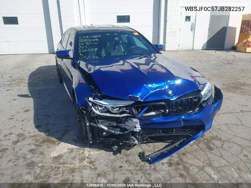 BMW M5 2018, VIN WBSJF0C57JB282257