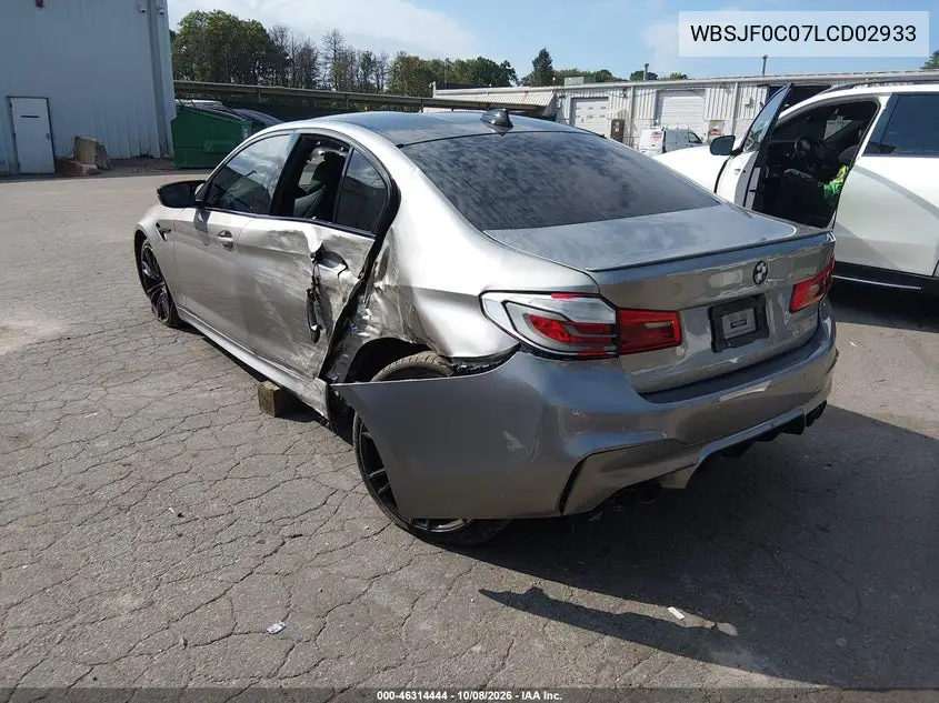 2020 BMW M5 VIN WBSJF0C07LCD02933 — фото 3