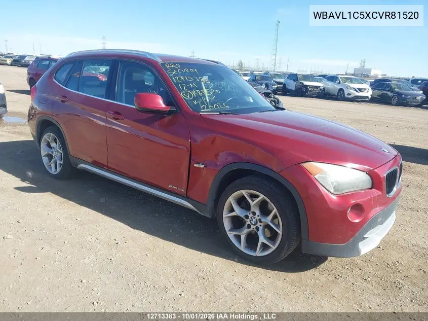 BMW X1 2012, VIN WBAVL1C5XCVR81520