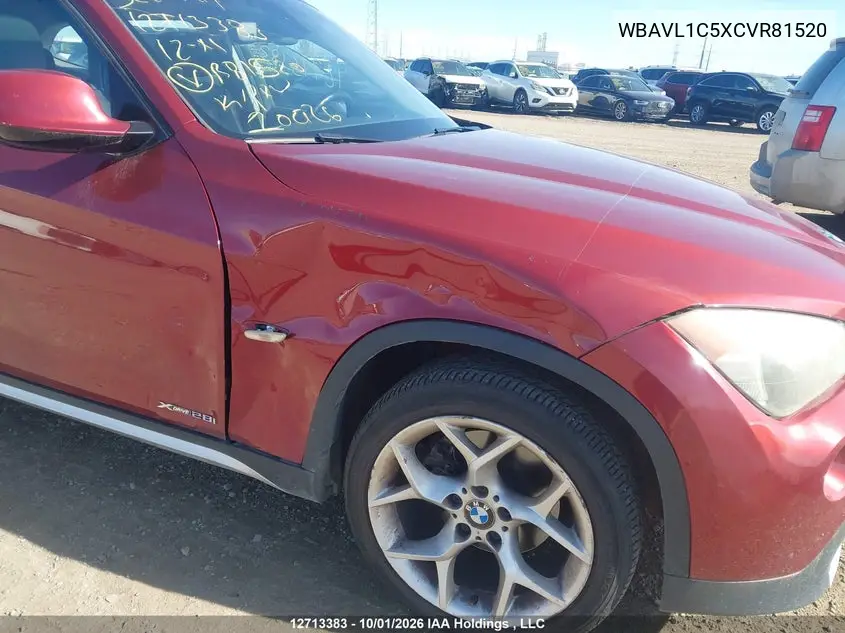 2012 BMW X1 VIN WBAVL1C5XCVR81520 — фото 6