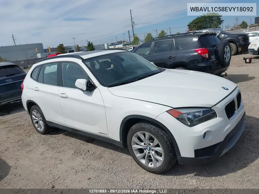 BMW X1 2014, VIN WBAVL1C58EVY18092