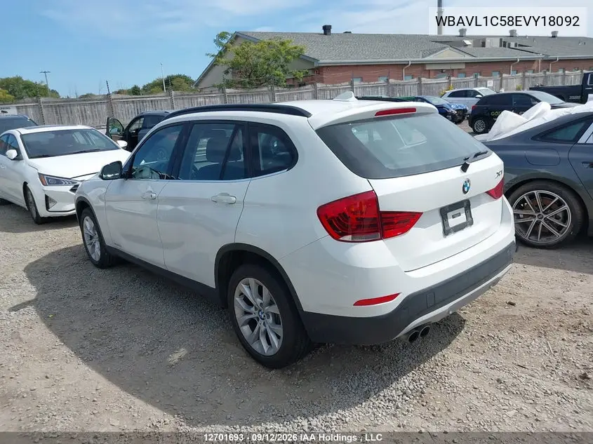 2014 BMW X1 VIN WBAVL1C58EVY18092 — фото 3