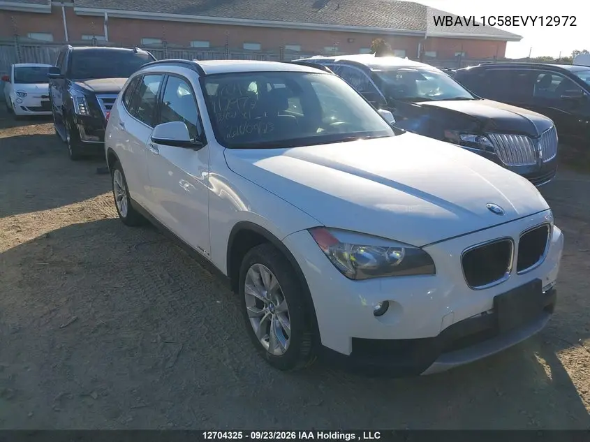 BMW X1 2014, VIN WBAVL1C58EVY12972