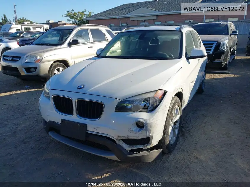 2014 BMW X1 VIN WBAVL1C58EVY12972 — фото 2