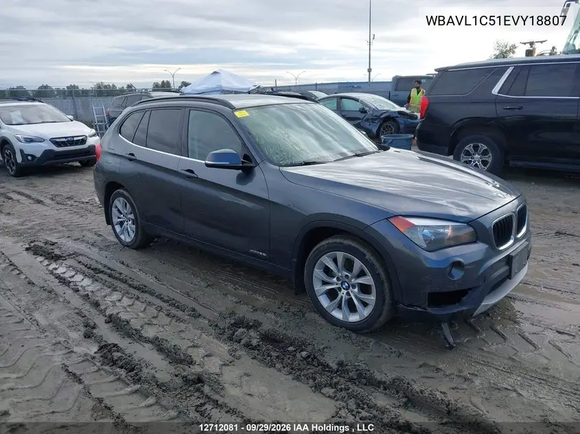 BMW X1 2014, VIN WBAVL1C51EVY18807