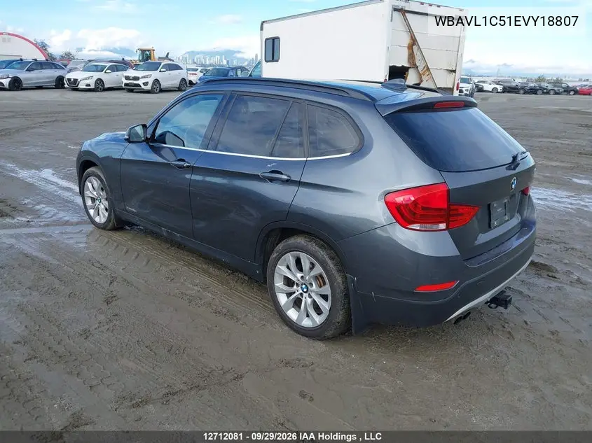 2014 BMW X1 VIN WBAVL1C51EVY18807 — фото 3