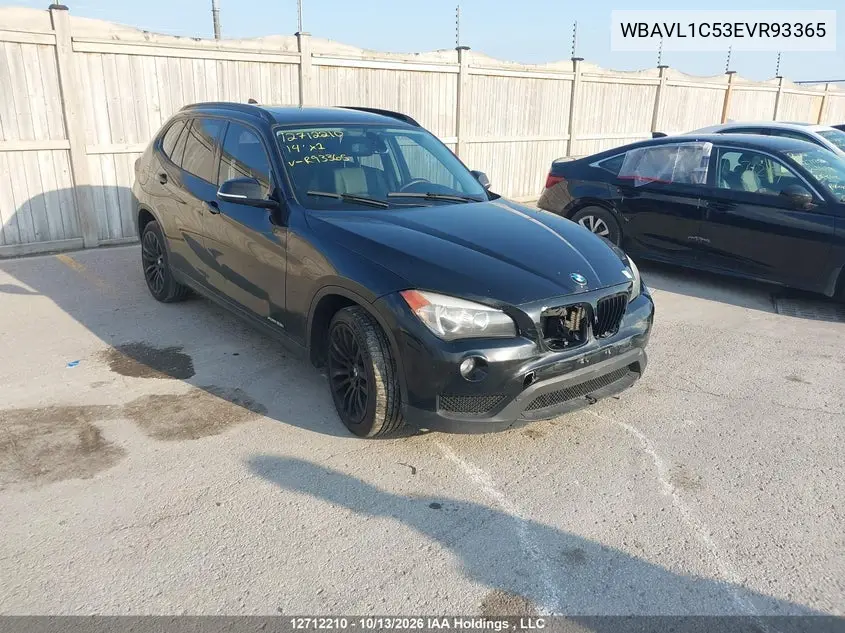 BMW X1 2014, VIN WBAVL1C53EVR93365