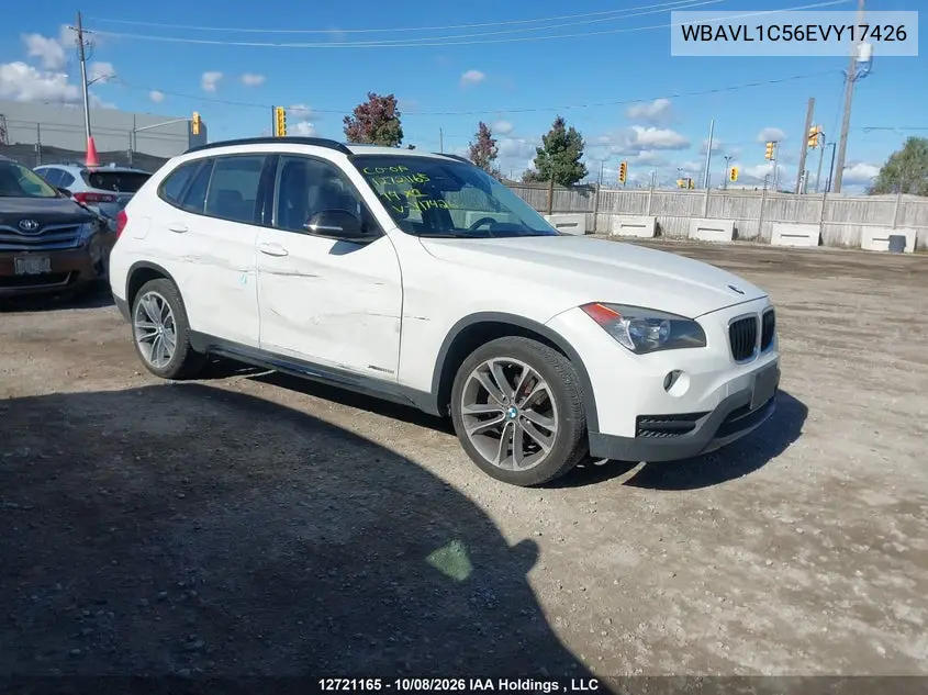 BMW X1 2014, VIN WBAVL1C56EVY17426