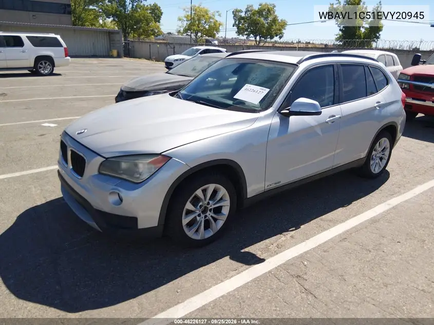 2014 BMW X1 VIN WBAVL1C51EVY20945 — фото 2