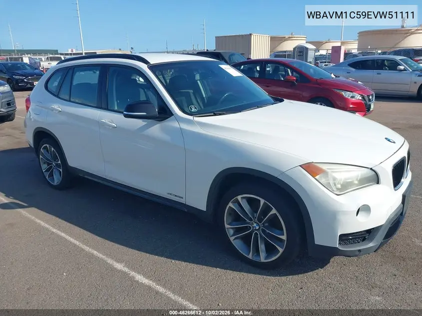 BMW X1 2014, VIN WBAVM1C59EVW51111