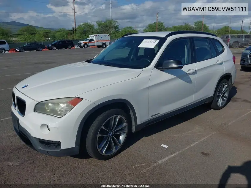2014 BMW X1 VIN WBAVM1C59EVW51111 — фото 2