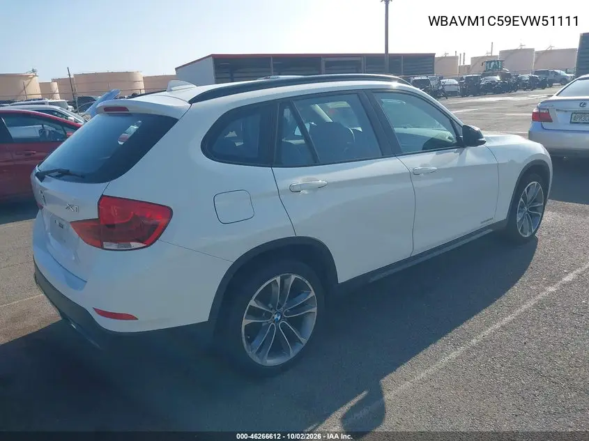 2014 BMW X1 VIN WBAVM1C59EVW51111 — фото 4