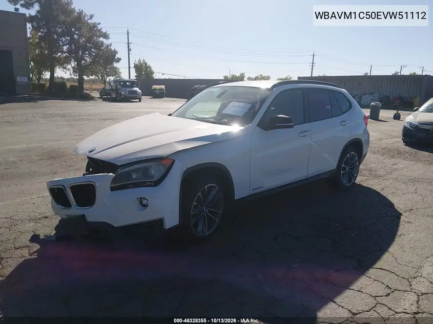 2014 BMW X1 VIN WBAVM1C50EVW51112 — фото 2