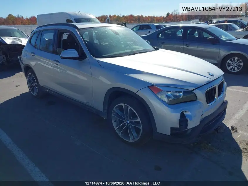 BMW X1 2015, VIN WBAVL1C54FVY27213