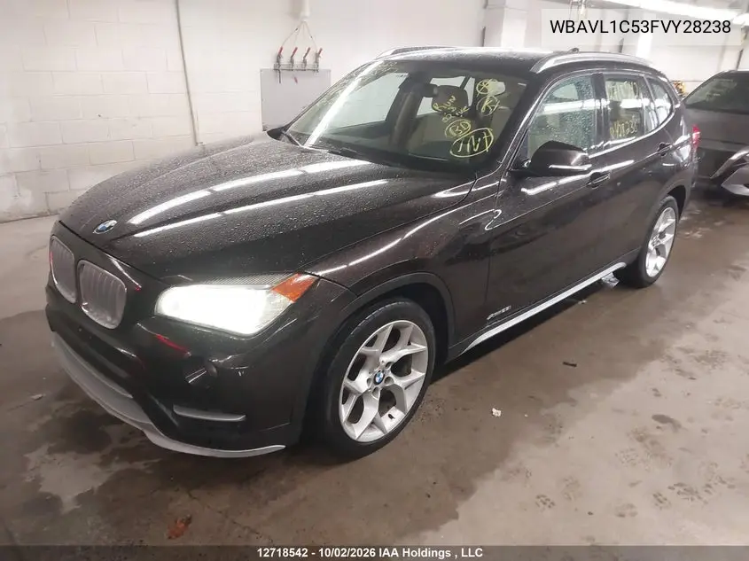 2015 BMW X1 VIN WBAVL1C53FVY28238 — фото 2