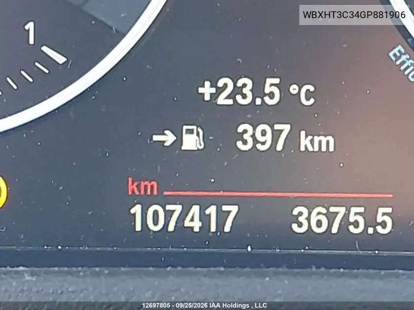 2016 BMW X1 VIN WBXHT3C34GP881906 — фото 16