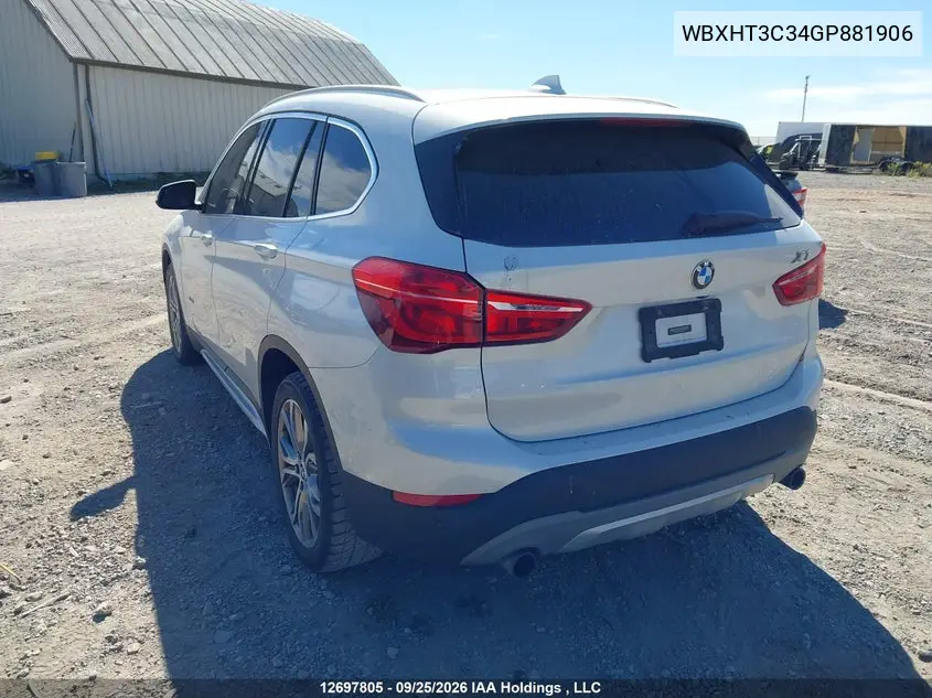 2016 BMW X1 VIN WBXHT3C34GP881906 — фото 3