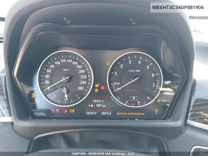 2016 BMW X1 VIN WBXHT3C34GP881906 — фото 7