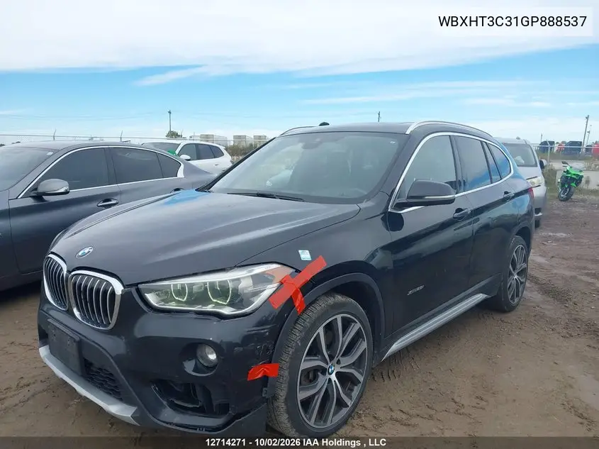 2016 BMW X1 VIN WBXHT3C31GP888537 — фото 2