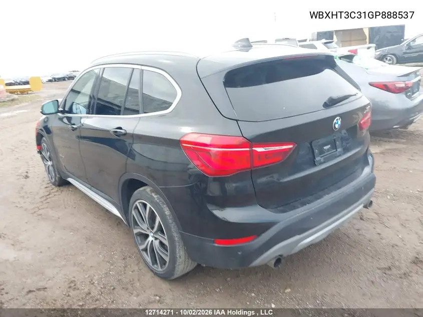 2016 BMW X1 VIN WBXHT3C31GP888537 — фото 3