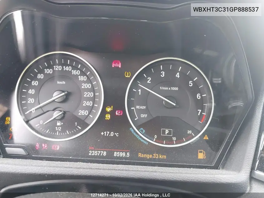 2016 BMW X1 VIN WBXHT3C31GP888537 — фото 7