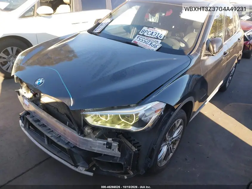 2016 BMW X1 VIN WBXHT3Z37G4A49231 — фото 2