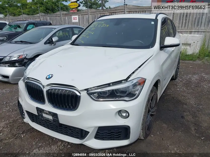 2017 BMW X1 VIN WBXHT3C39H5F69662 — фото 2