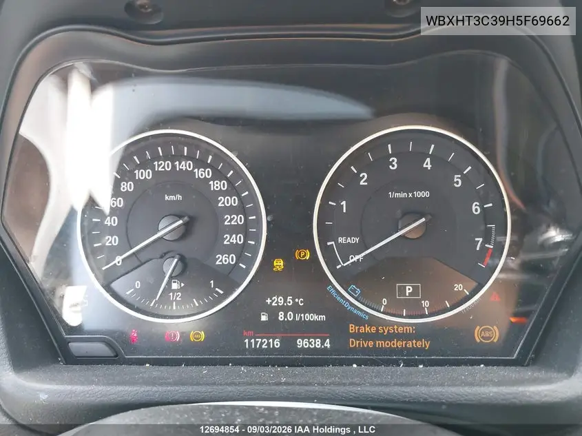 2017 BMW X1 VIN WBXHT3C39H5F69662 — фото 7