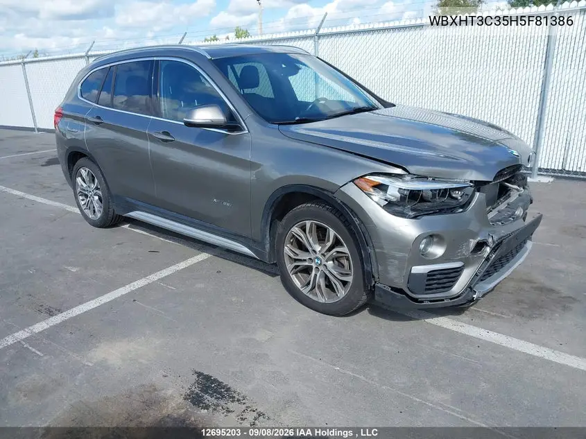 BMW X1 2017, VIN WBXHT3C35H5F81386