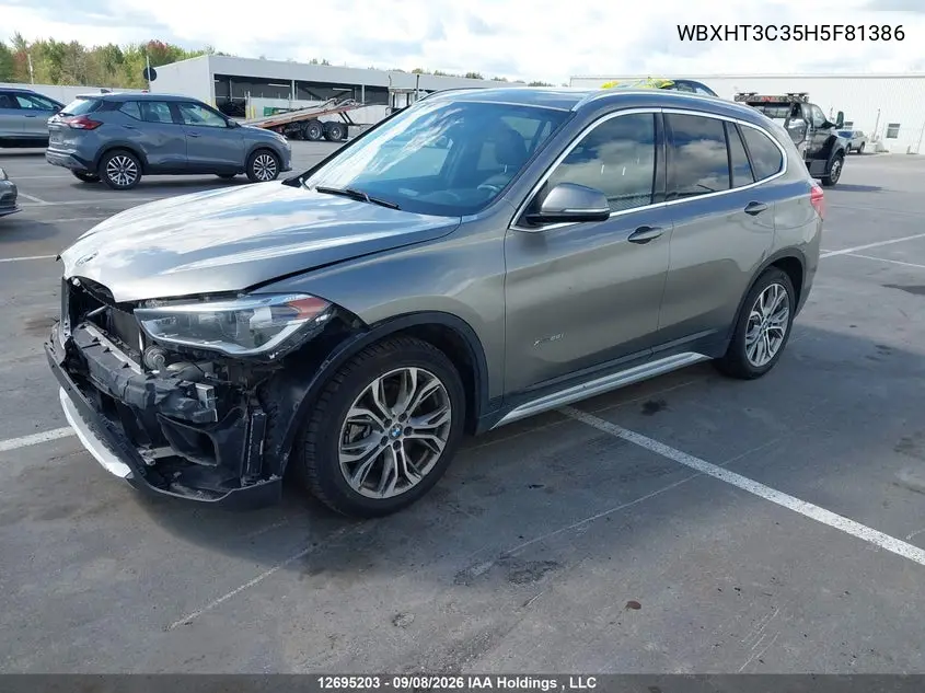 2017 BMW X1 VIN WBXHT3C35H5F81386 — фото 2