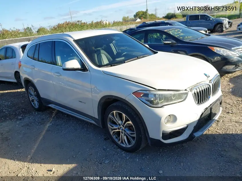 BMW X1 2017, VIN WBXHT3C3XH5F73591