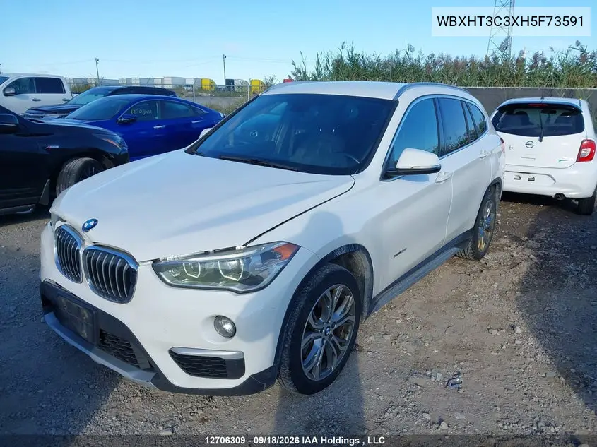 2017 BMW X1 VIN WBXHT3C3XH5F73591 — фото 2
