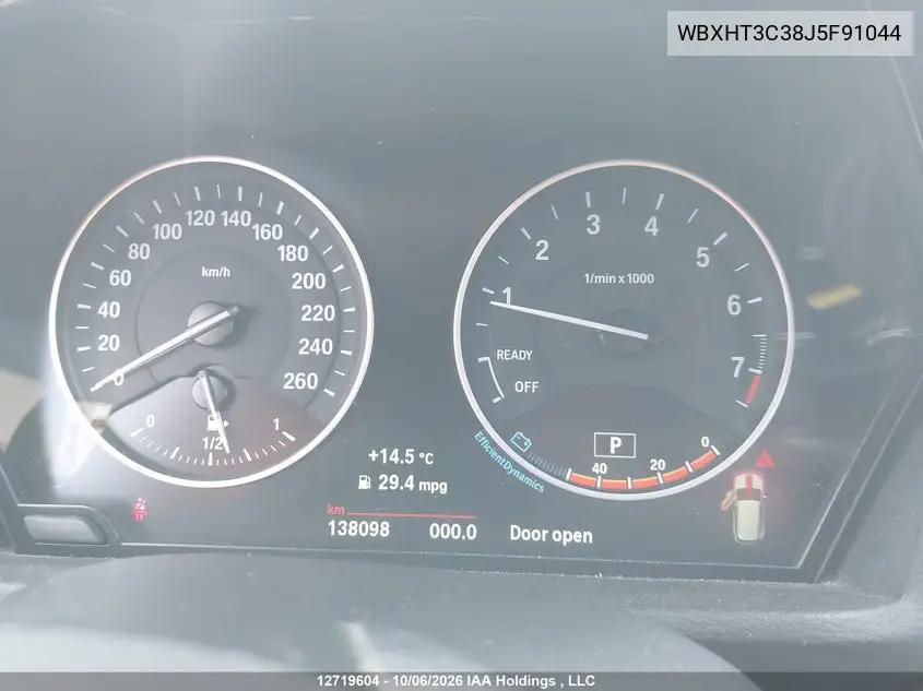 2018 BMW X1 VIN WBXHT3C38J5F91044 — фото 7