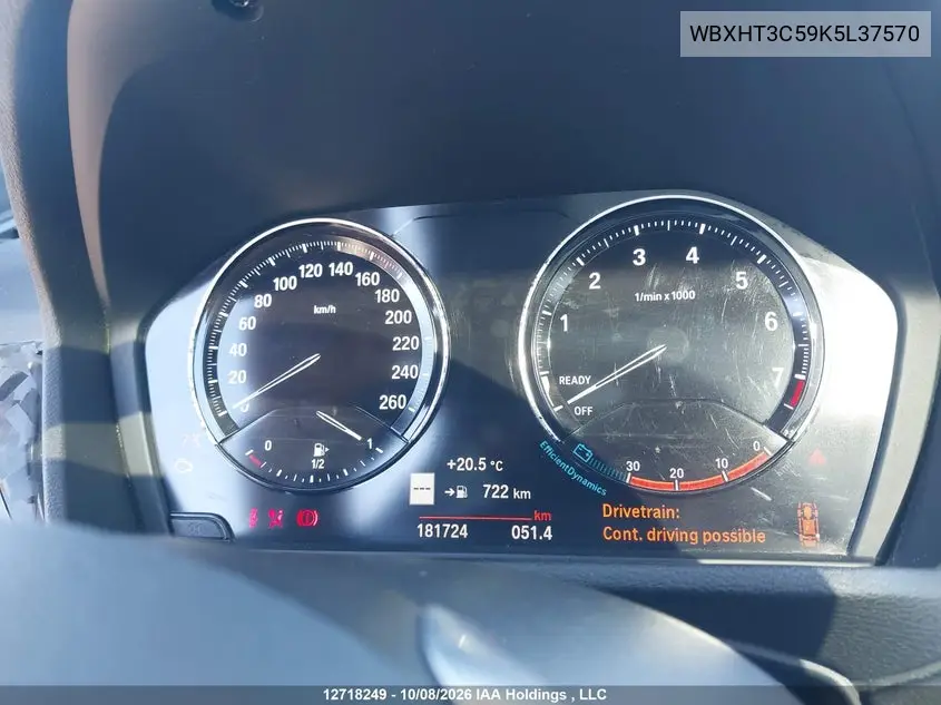 2019 BMW X1 VIN WBXHT3C59K5L37570 — фото 8