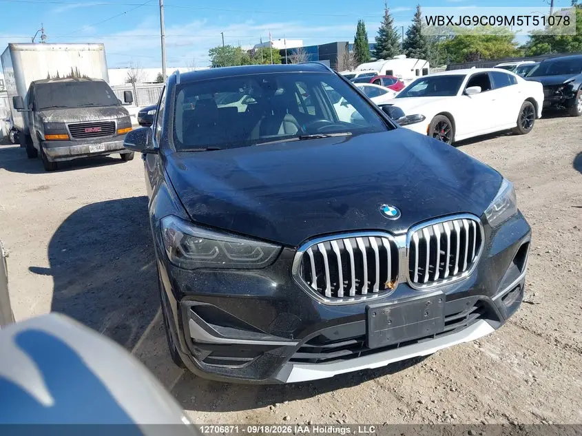 BMW X1 2021, VIN WBXJG9C09M5T51078