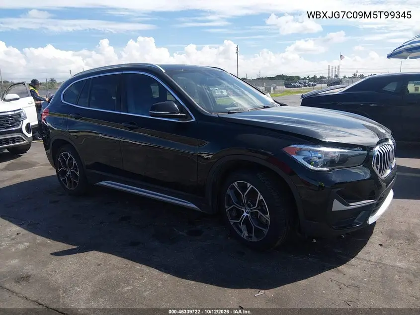 BMW X1 2021, VIN WBXJG7C09M5T99345
