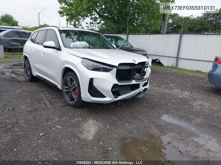 BMW X1 2025, VIN WBX73EF03S5310131