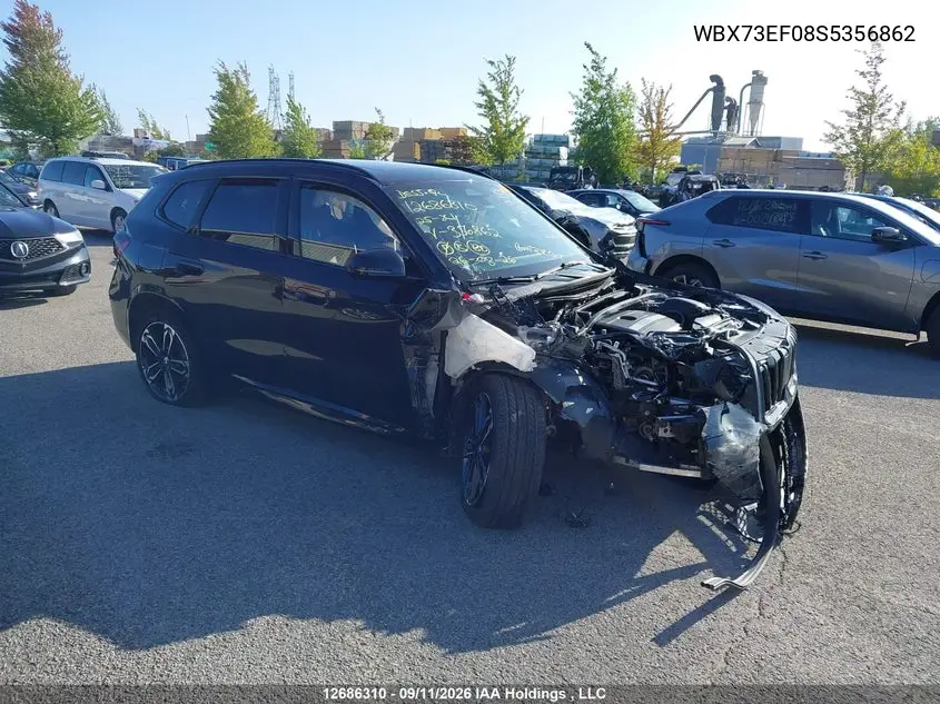 BMW X1 2025, VIN WBX73EF08S5356862
