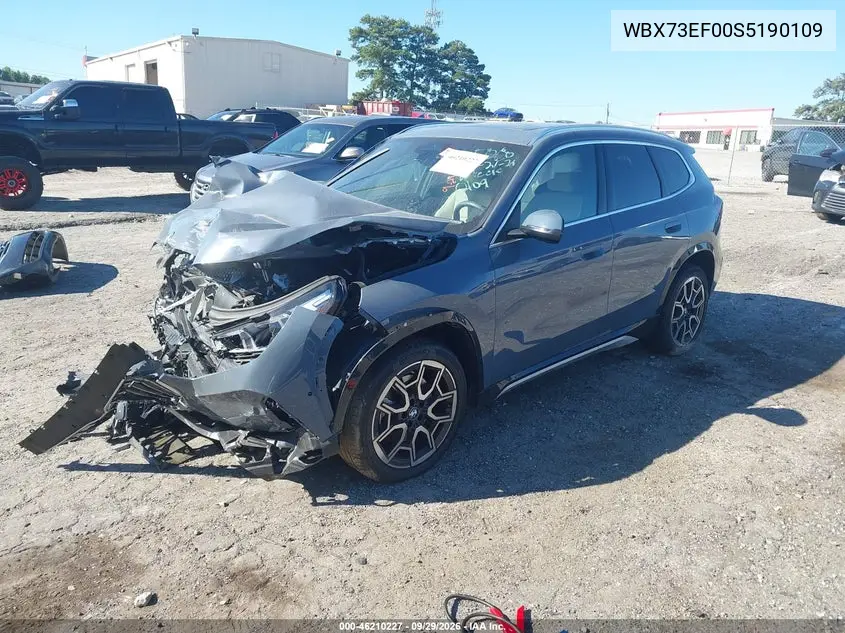 2025 BMW X1 VIN WBX73EF00S5190109 — фото 2