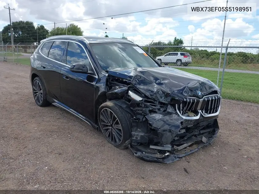 BMW X1 2025, VIN WBX73EF05S5198951