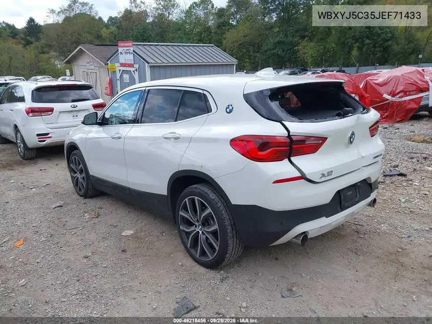 BMW X2 2018, VIN WBXYJ5C35JEF71433