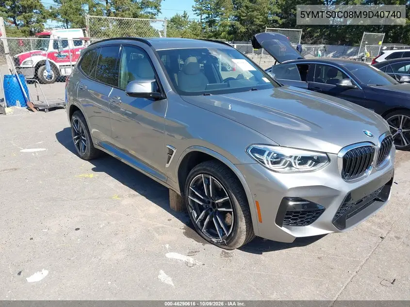 BMW X3 M 2021, VIN 5YMTS0C08M9D40740