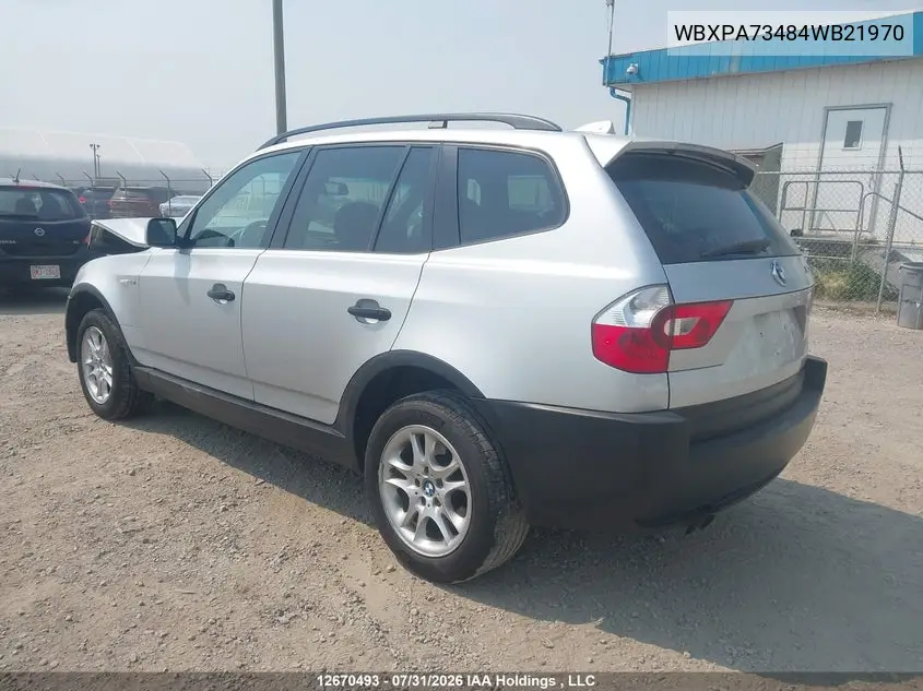 2004 BMW X3 VIN WBXPA73484WB21970 — фото 3