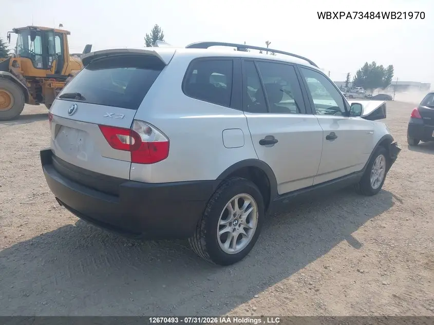 2004 BMW X3 VIN WBXPA73484WB21970 — фото 4